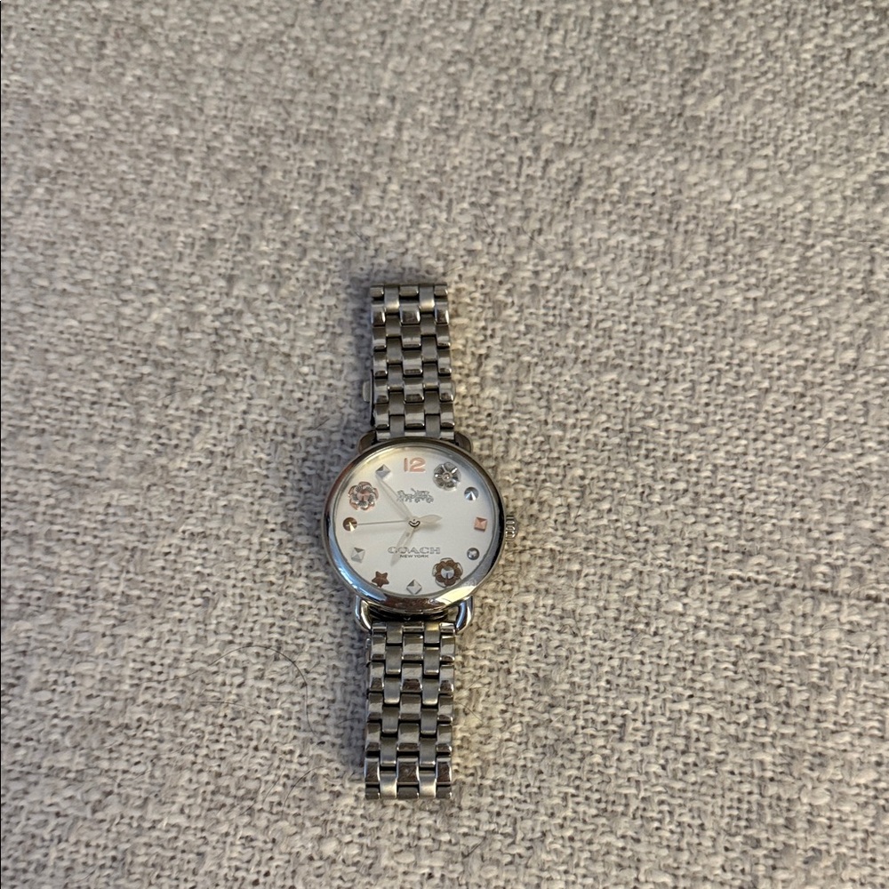Coach Silver Watch with White Dial